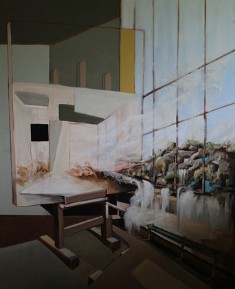 "Atelier VII" Acrylique sur toile Dim: 122cm x 89cm