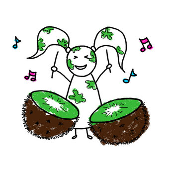 Beatrice Winkel - Trixilie's kiwi-drums