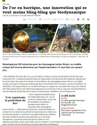 press vitisphère gd industries leclerc briant golden barrel
