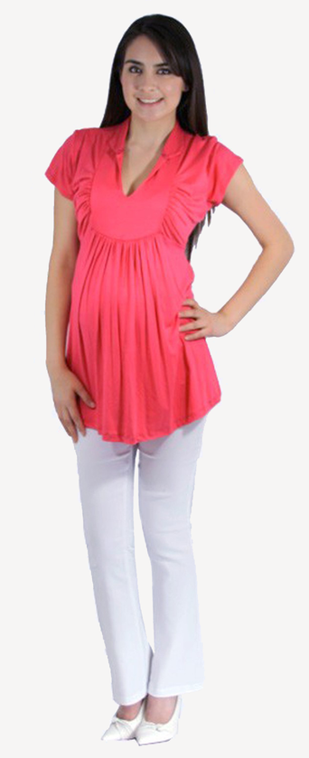 pink maternity top