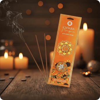 Encens Manipura chakra plexus solaire thé vert & citronnelle