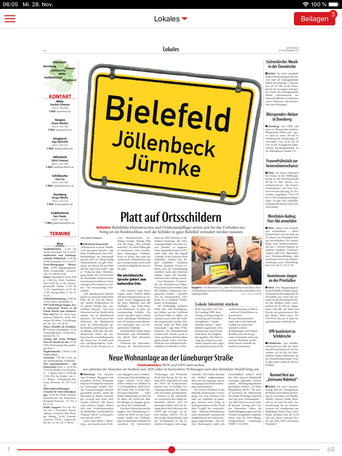 Artikel in der NW vom 28.11.2018