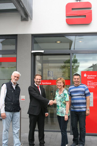 Scheckübergabe, Sparkasse Koblenz,  Orgelförderverein, Klais-Orgel, Hl. Dreifaltigkeit