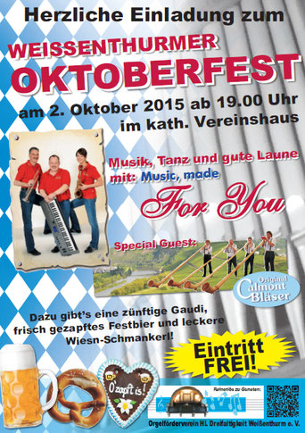 Oktoberfest 2015, Orgelförderverein, Klais-Orgel, Hl. Dreifaltigkeit