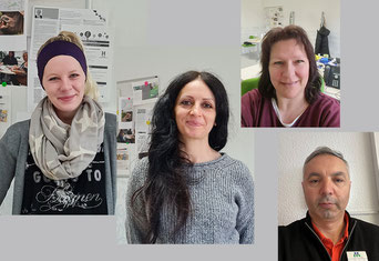 Die Quartierskümmerer v.l.: Jessica Guth, Shabnam Shariatpanahi, Tanja Schiffer und Yener Mengünogul l Foto: Duisburger Werkkiste