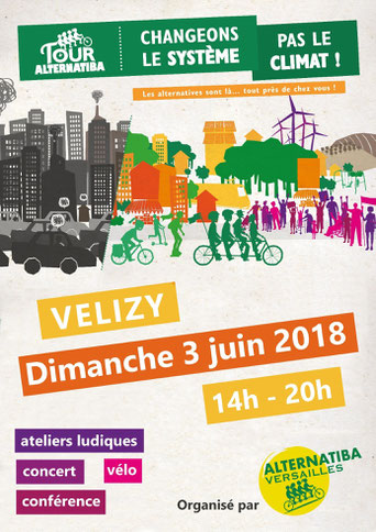 Tour Alternatiba à Vélizy, le dimanche 3 juin 2018.