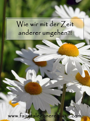 respektvoller Umgang mit Zeit - Zeit verschwenden - Margeriten - Blumenwiese - Gesellschaftskritik - Lifestyle - Blog Deutschland - Fairy Tale Gone Realsitic