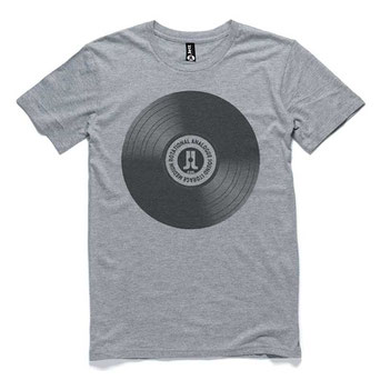 Vinyl record T-Shirt grey marle