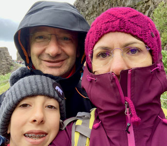 Marco, Margherita e Alessia al Thingvellir. Foto di Alessia Paionni