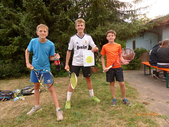 v.l.n.r.: Kevin Richter, Etienne Ferer, Milan Feyrer (es fehlt Peter Deuchert)