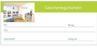 Geschenkgutschein, Geschenkidee Basel, Physiotherapie Basel, Physiotherapeutin Basel, Krankengymnastik Basel, Massage Basel
