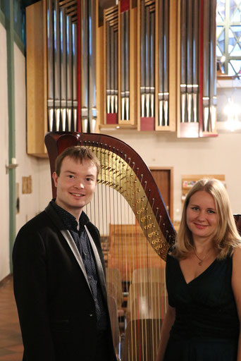 Tim und Linda Reinschmidt nach dem Konzert am 02.09.18 in St. Martin Dietzenbach
