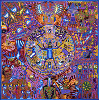 Tableau traditionnel Huichol
