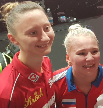 Foto Froschberg - EM 2018 Silbermedaille für Sofia Polcanova und Yana Noskova