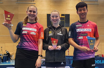 ÖTTV U19 Top 10 - U-19 Siegerin Anastasiya Radzionava, Dritte Romy Reiter, U-19 Sieger Zhenlong Liu