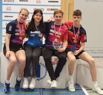 U19 ÖM 2023 - Anastasia Sterner 18, Nicole Panholzer 16, Jan Nemeth 19, Tobias Tischberger 13