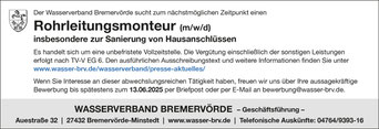 stellenangebot handwerk bremervoerde brv 