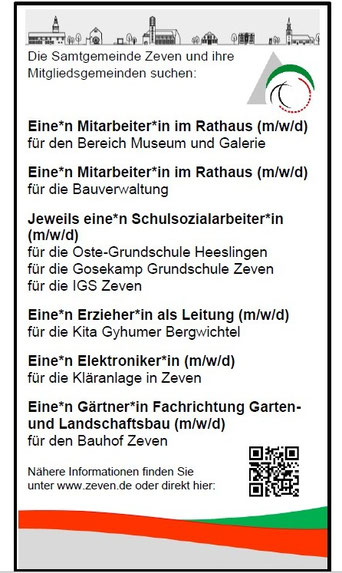 stellenausschreibungen samtgemeinde zeven oeffentlicher dienst jobs