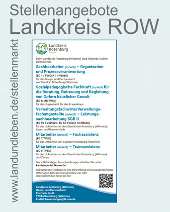 Landkreis ROW zeven bremervoerde rotenburg verwaltung berufe
