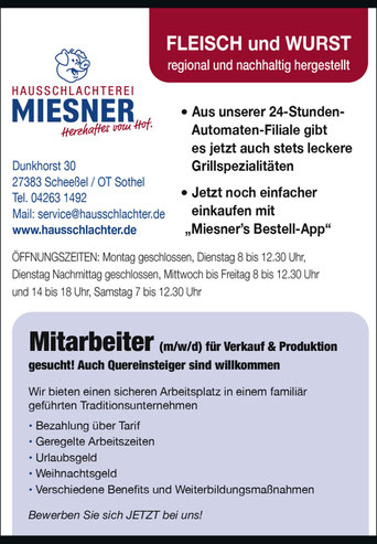 scheessel stellenangebote auch quereinssteiger 