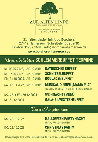 Gasthof Hamersen alte linde termine