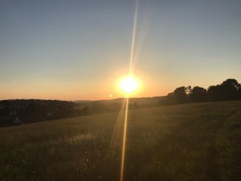 Sonnenuntergang Schweden Ebene