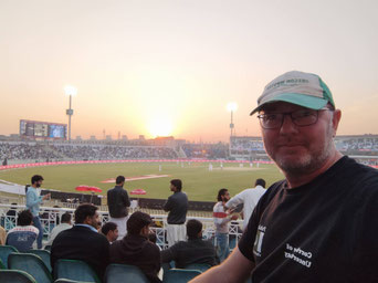 Duncan Hart at the Rawalpindi Cricket Stadium