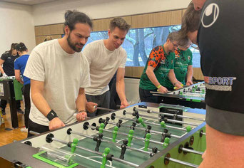 Foto aus Herrendoppel Viertelfinale Nick Schilling und Mirco Deiters (beide Schovelkoten Münster) gegen Gabor Czako und Daniel Bodden