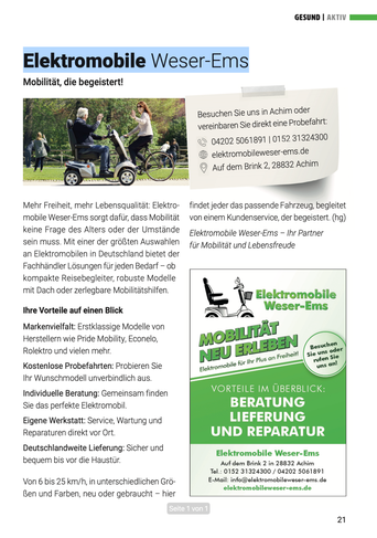 Elektromobile Weser Ems - HB Achim Elektromobil kaufen