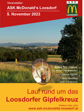 26. Oktober Lauf rund um das Loosdorfer Gipfelkreuz