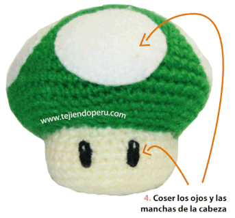 Tutorial: Mario mushrooms tejidos a crochet (amigurumi)