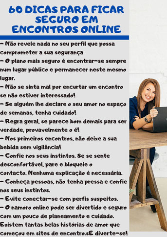 60 dicas para ficar seguro em encontros online