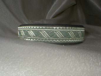 Klickverschluss, Halsband, 2,5cm, Gurtband schwarz, Borte Düne