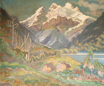 Glacier de la cordillère des Andes 1925 120x146 huile sur toile André Aaron Blils