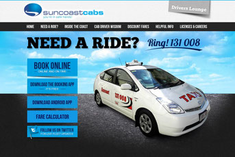 Suncoast Cabs ウェブサイト