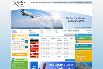 Sunshine Coast 空港ウェブサイト