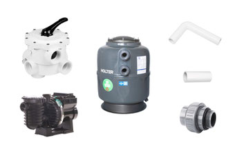 Bausatz Filteranlage Privat Serie D500 Fiberplast mit Filterpumpe Sta-Rite