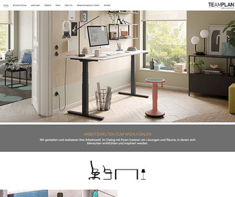 TEAMPLAN Büroeinrichtung Jimdo Webseite