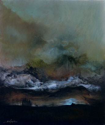 Le départ Acrylique sur toile dim 55cmx46cm