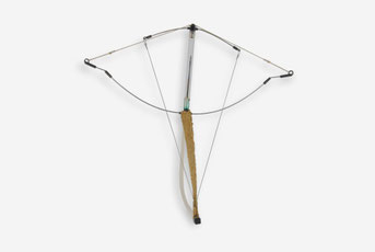 "MANTIDSSARTRIX"  1992  silver, steel, pvc, glass, suede 17x19x8 cm. 12 gr.
