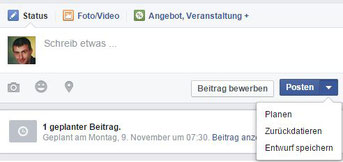 Facebook Beiträge planen