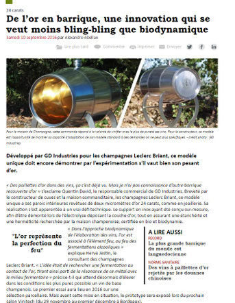 artículo vitisphère barrica de oro leclerc briant gd industries