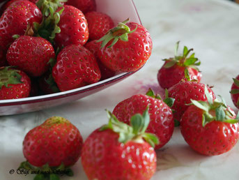 Erdbeere, Nachtisch mit Erdbeeren, Dessert,