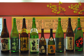 こだわりの地酒を提供