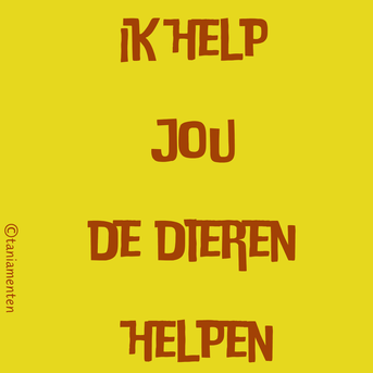 Slogan Ik help jou de dieren helpen