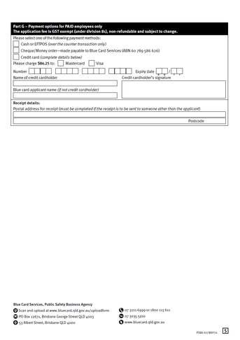 Blue Card Application Form 5