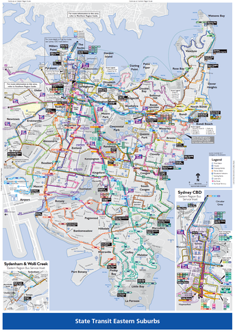 シドニーバス路線図