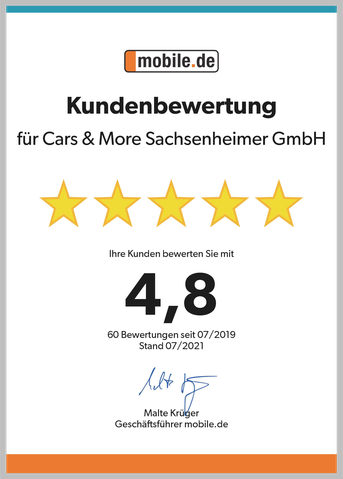 Autohaus Cars & More Bewertungen auf mobile.de