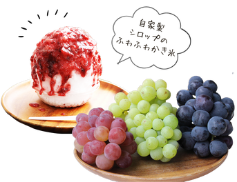 常果園ぶどう狩りいちご狩りかき氷CAFE
