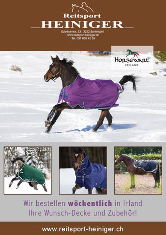 Reitsport Heiniger, Schönbühl - Blogartikel Wöchentliche Bestellung Decken und Zubehör